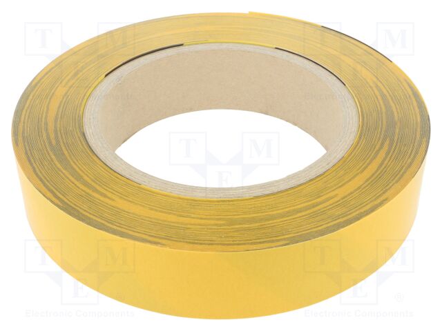 Tape: marking; yellow-black; L: 50m; W: 50mm; self-adhesive; PVC