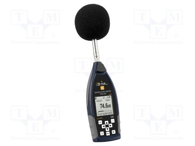 Meter: sound level; LCD; Range: 22÷136dBA; 10Hz÷20kHz; 200x36x80mm