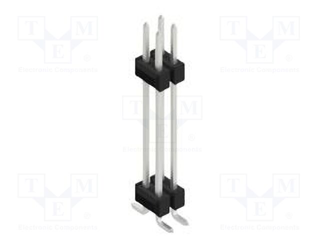 Connector: pin strips; pin header; male; PIN: 4; 2.54mm; SMT; 2x2