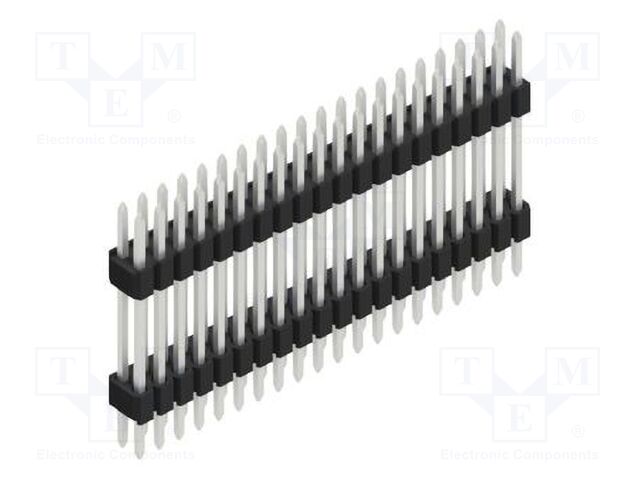 Connector: pin strips; pin header; male; PIN: 40; 1.27mm; THT; 2x20