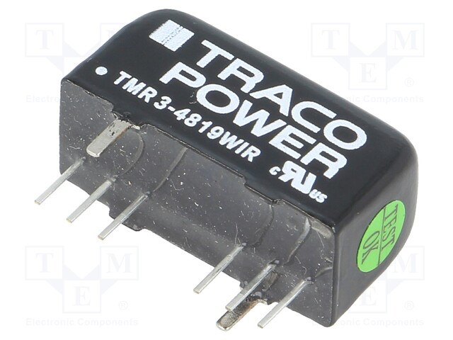 Converter: DC/DC; 3W; Uin: 18÷75V; 9VDC; Iout: 333mA; SIP8; 5.9g