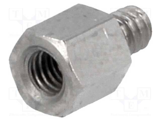 Screwed spacer sleeve; Int.thread: M3; 5mm; Ext.thread: UNC4-40