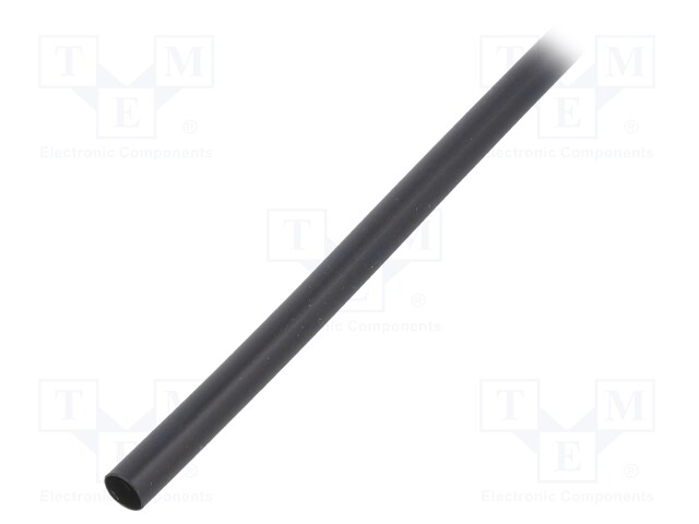 Heat shrink sleeve; thin walled,glued; 3: 1; 6mm; L: 1m; black