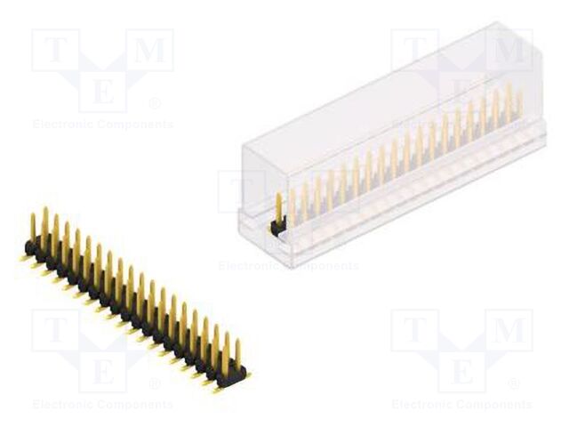 Connector: pin strips; pin header; male; PIN: 38; 2mm; SMT; 2x19