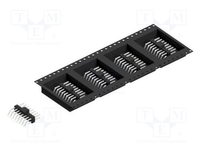 Connector: pin strips; pin header; male; PIN: 16; 2.54mm; SMT; 2x8
