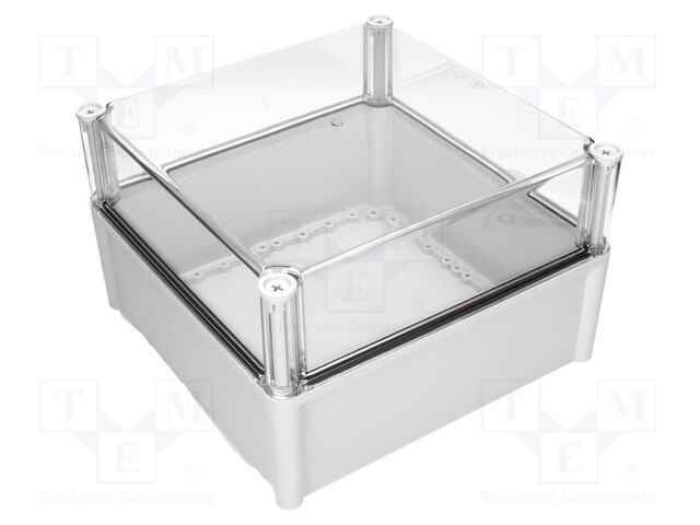 Enclosure: multipurpose; X: 278mm; Y: 278mm; Z: 180mm; SOLID; grey