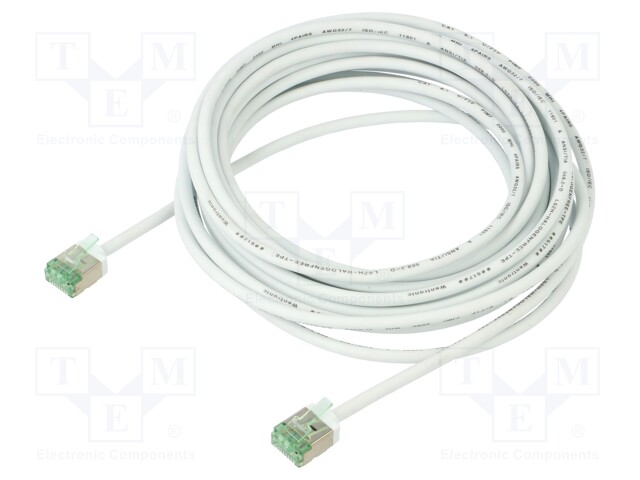Patch cord; U/FTP; Cat 8.1; stranded; Cu; LSZH; white; 5m; 32AWG