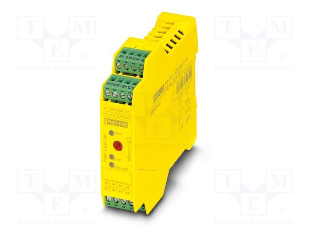 Module: safety relay; 24VDC; for DIN rail mounting; -20÷45°C