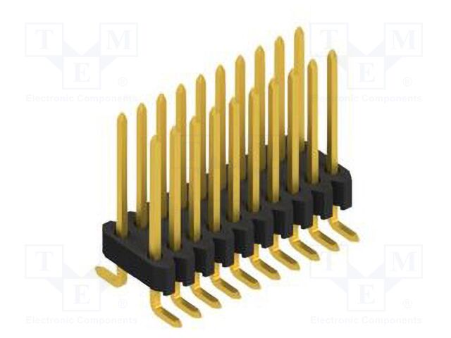 Connector: pin strips; pin header; male; PIN: 20; 1.27mm; SMT; 2x10