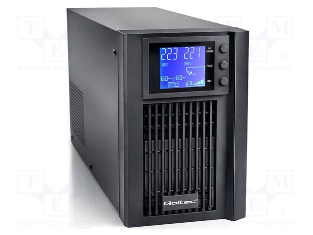 Power supply: UPS; 800W; 1kVA; 230V; 340x140x220mm; 7Ah; Ubatt: 12V