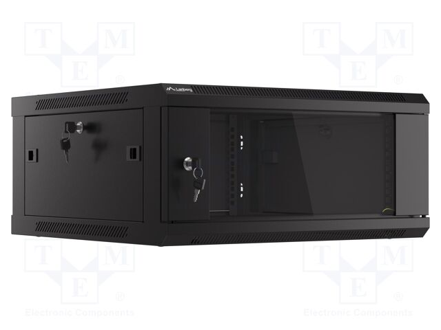 Enclosure: rack cabinet; Standard: 19"; 4U; black; Z: 600mm; X: 600mm
