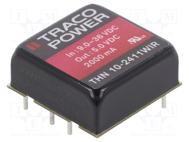 Converter: DC/DC; 10W; Uin: 9÷36V; 5VDC; Iout: 2000mA; 1"x1"; 16.5g