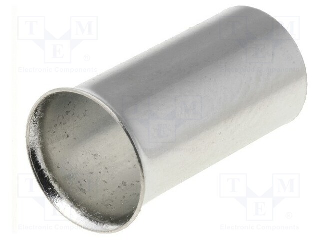 Bootlace ferrule; non-insulated; copper; 16mm2; 12mm; tinned