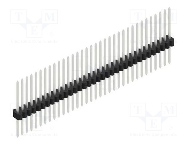 Connector: pin strips; pin header; male; PIN: 34; 1.27mm; THT; 1x34