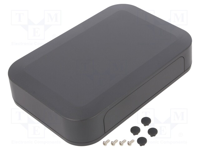 Enclosure: with panel; PF; X: 200mm; Y: 135mm; Z: 40mm; ABS; dark grey