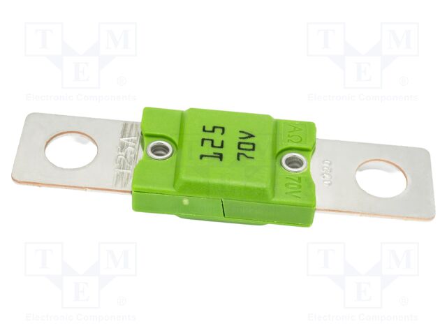Fuse: fuse; 125A; 70VDC; automotive; 68mm; M8 screw; 68x16mm