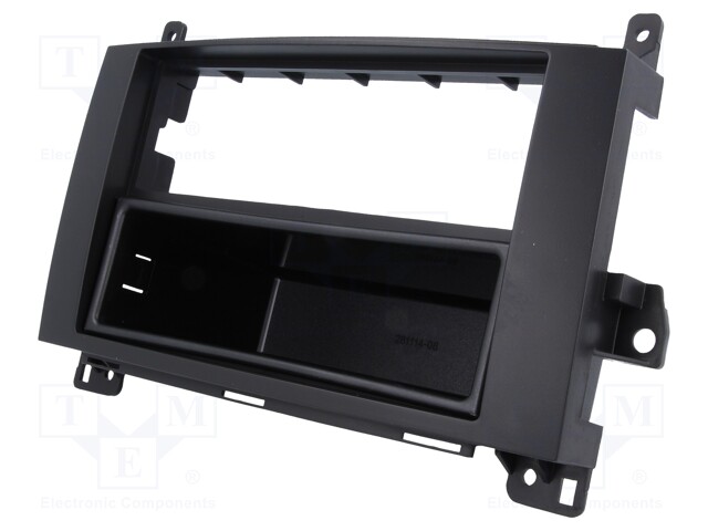 Radio mounting frame; Mercedes; 2 ISO; black