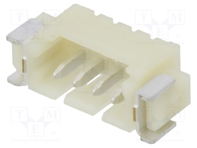 Socket; wire-board; male; 1.25mm; PIN: 4; SMT; 250V; 1A; tinned