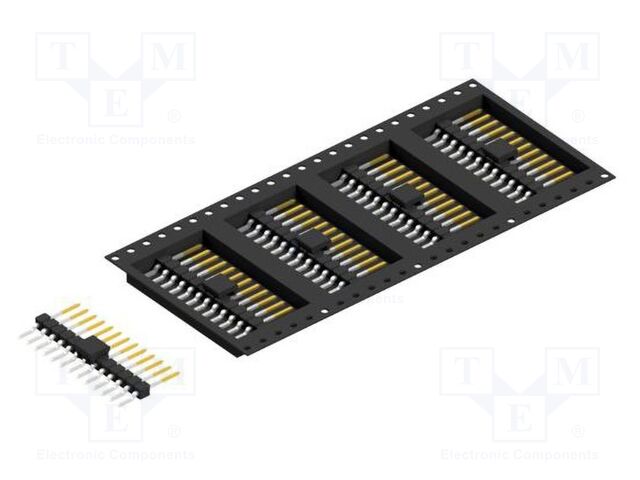Connector: pin strips; pin header; male; PIN: 13; 2.54mm; SMT; 1x13