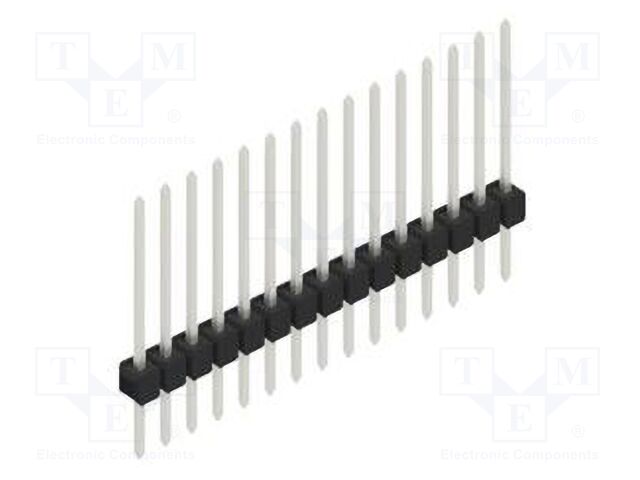 Connector: pin strips; pin header; male; PIN: 15; 2.54mm; THT; 1x15