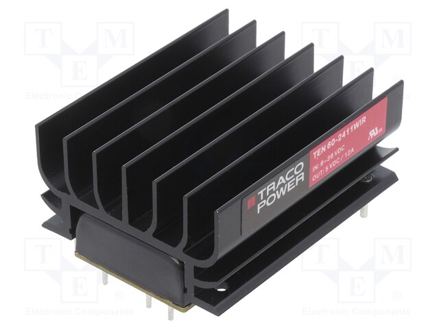 Converter: DC/DC; 60W; Uin: 18÷36V; 5VDC; Iout: 12000mA; 2"x1"; 66.9g