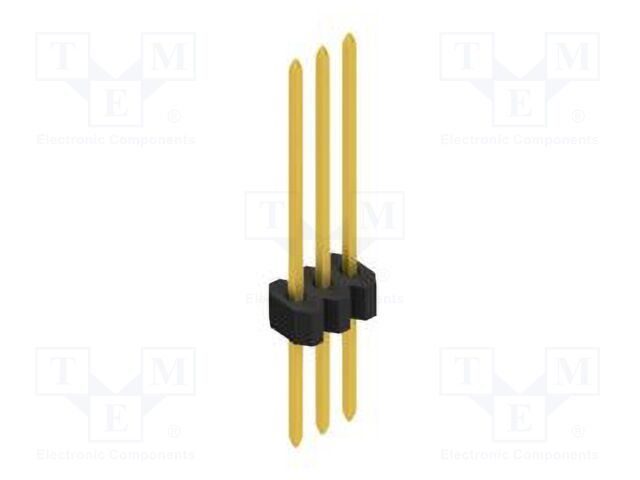 Connector: pin strips; pin header; male; PIN: 3; 1.27mm; THT; 1x3