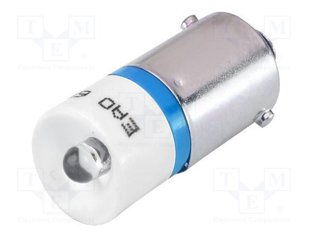LED lamp; blue; BA9S; 6VDC; No.of diodes: 1