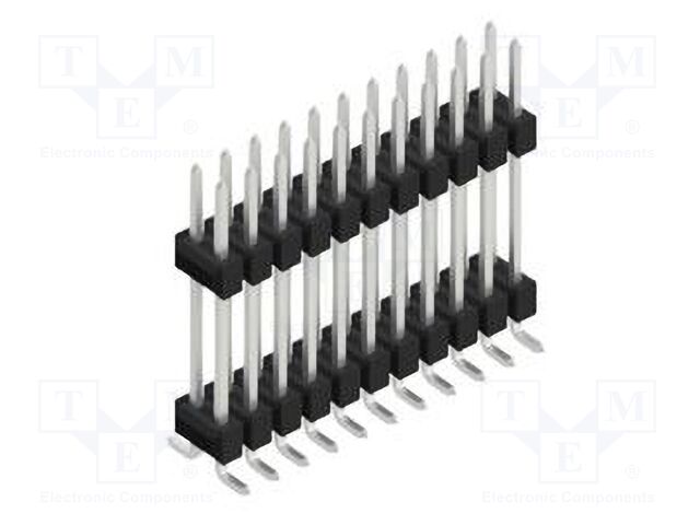 Connector: pin strips; pin header; male; PIN: 22; 2.54mm; SMT; 2x11