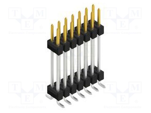 Connector: pin strips; pin header; male; PIN: 14; 2.54mm; SMT; 2x7