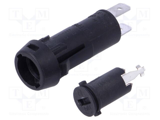Fuse holder; cylindrical fuses; 10A; on panel; -40÷85°C; UL94V-0