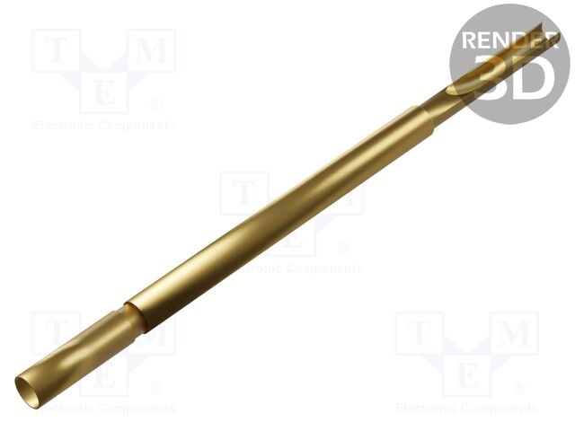 Test probe socket; Min.pitch: 1.27mm; AgNi; gold-plated; head SR
