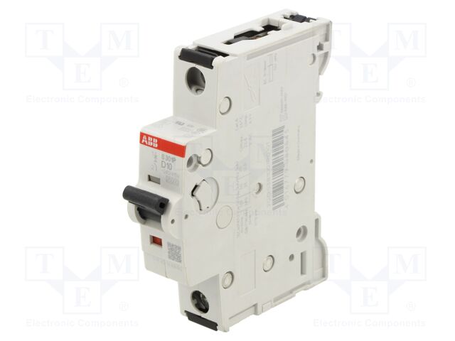 Circuit breaker; 240VAC; Inom: 10A; Poles: 1; Charact: D; 25kA; IP20