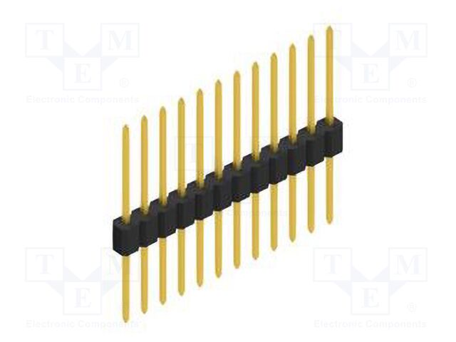 Connector: pin strips; pin header; male; PIN: 12; 1.27mm; THT; 1x12