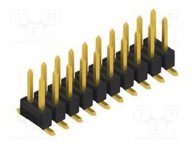 Connector: pin strips; pin header; male; PIN: 20; 2.54mm; SMT; 2x10