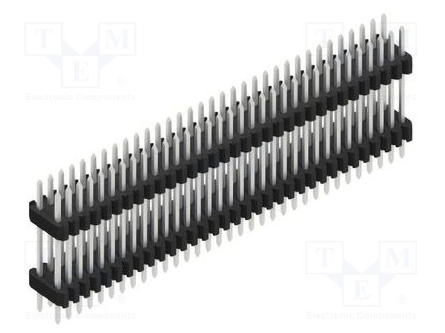 Connector: pin strips; pin header; male; PIN: 66; 1.27mm; THT; 2x33