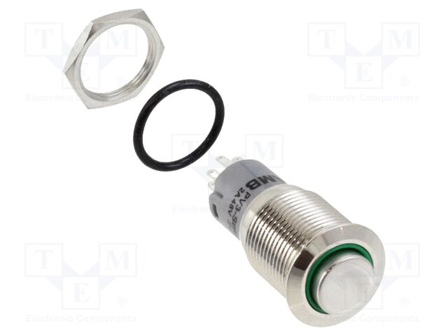 Switch: vandal resistant; Pos: 2; DPDT; 2A/48VDC; IP40; ON-(ON)