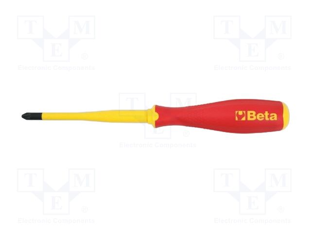 Screwdriver: insulated; slim; Pozidriv®; PZ1; Blade length: 75mm