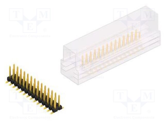 Connector: pin strips; pin header; male; PIN: 28; 2.54mm; SMT; 2x14