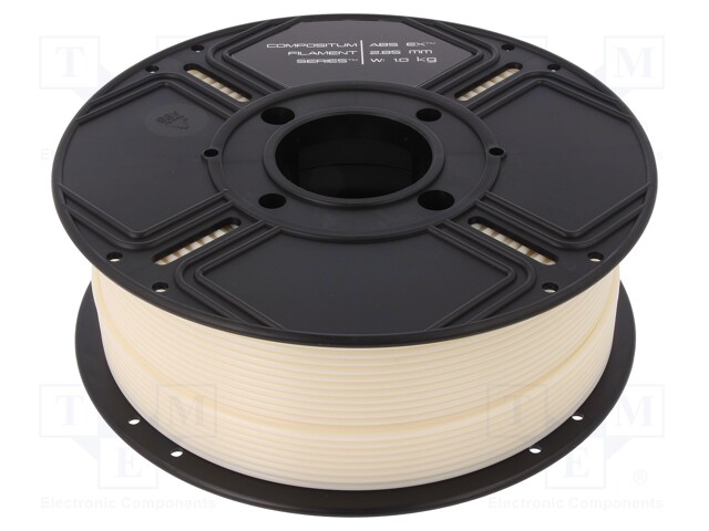 Filament: ABS EX; 2.85mm; ivory; Printing temp: 250°C; 1kg