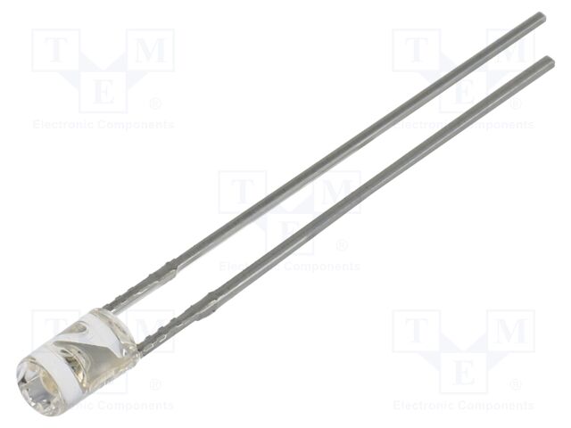 LED; green; 3mm; 1560÷2180mcd; 140°; Front: convex; 2.8÷3.1VDC