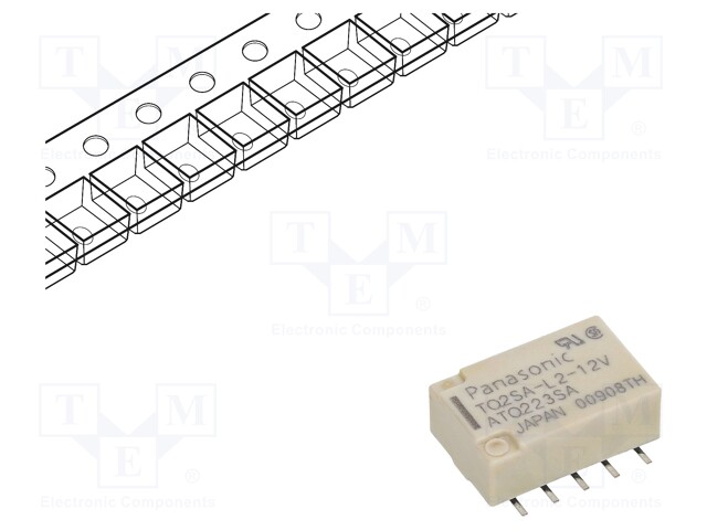 Relay: electromagnetic; Ucoil: 12VDC; 0.5A/125VAC; 1A/30VDC; 720Ω