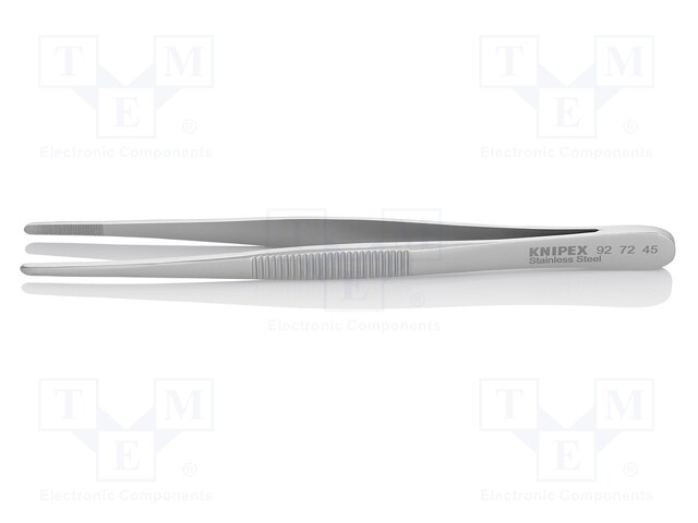 Tweezers; 145mm; Blades: straight; Blade tip shape: rounded