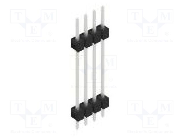 Connector: pin strips; pin header; male; PIN: 4; 2.54mm; THT; 1x4