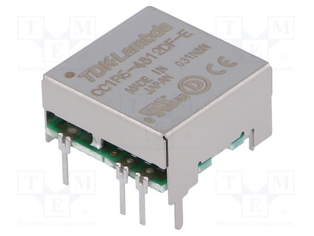 Converter: DC/DC; 1.5W; Uin: 48V; Uout: 12VDC; Uout2: -12VDC; DIP7