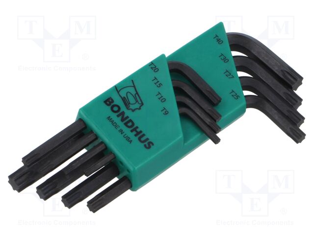 Wrenches set; Torx®; TX09,TX10,TX15,TX20,TX25,TX27,TX30,TX40