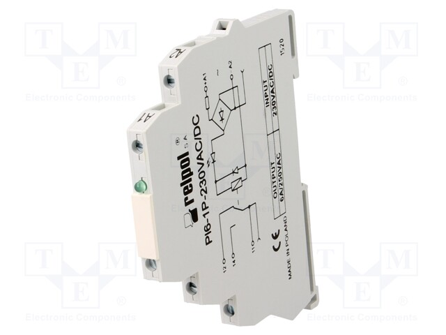Relay: interface; SPDT; Ucoil: 230VDC; Ucoil: 230VAC; 6A; SPDT