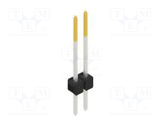 Connector: pin strips; pin header; male; PIN: 2; 2.54mm; THT; 1x2