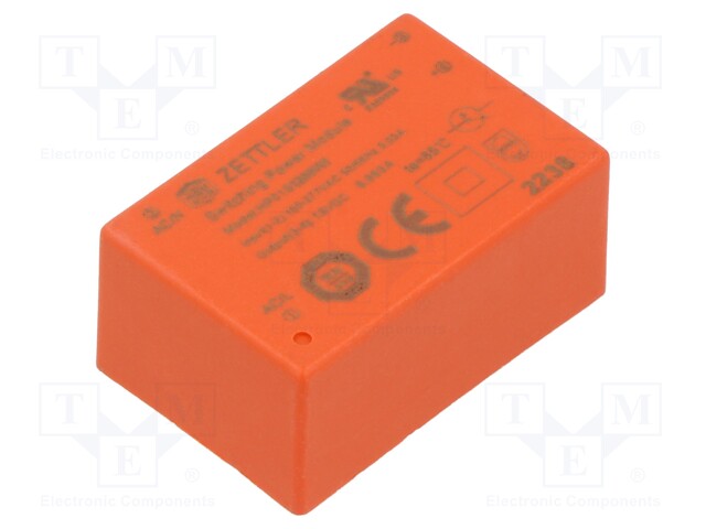 Converter: AC/DC; 1W; 85÷305VAC; Usup: 100÷430VDC; Uout: 12VDC; 74%