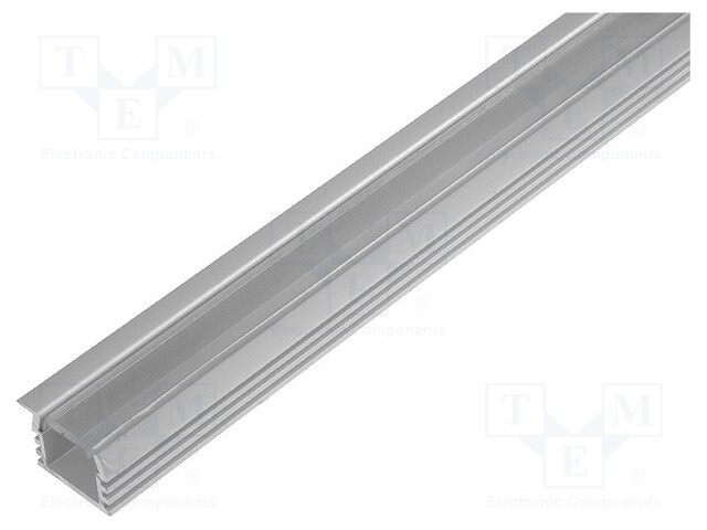 Profiles for LED modules; transparent; recessed; L: 1m; aluminium