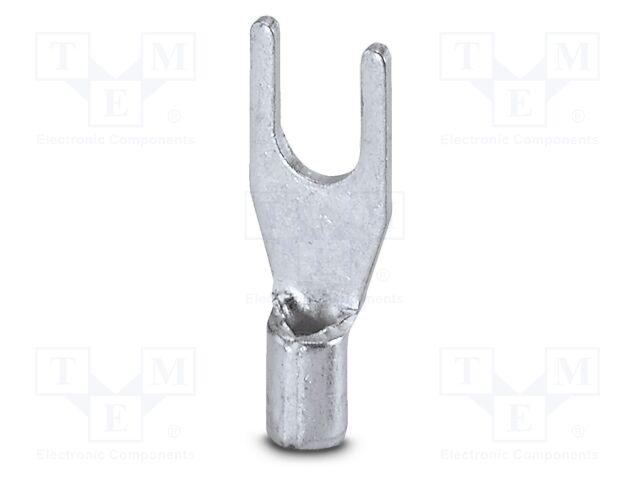 Non-insulated; Body: silver; Tip: fork